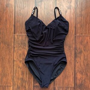 MagicSuit by‎ MiracleSuit One Piece Swimsuit Black Size 8 Tummy Control Slimming